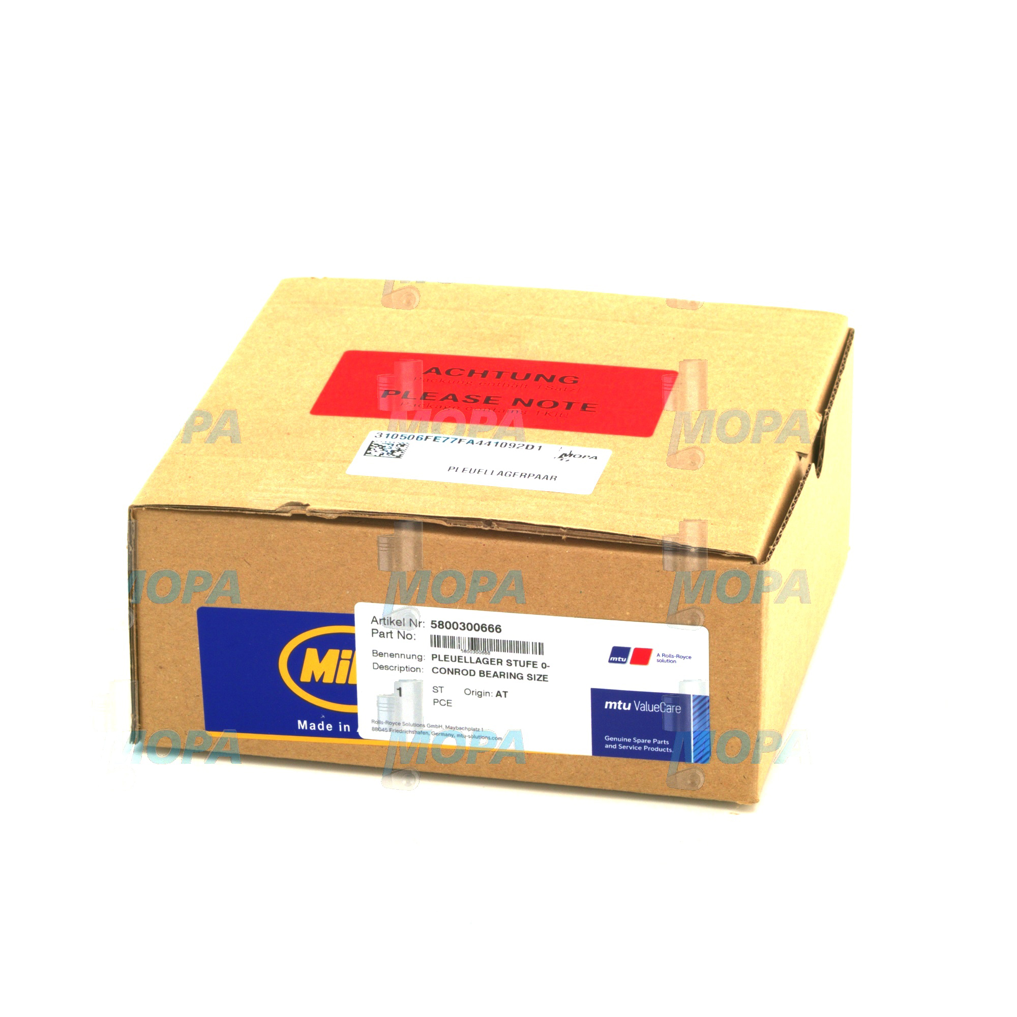 BIG END BEARING PAIR - 5800300666 suitable for MTU engines