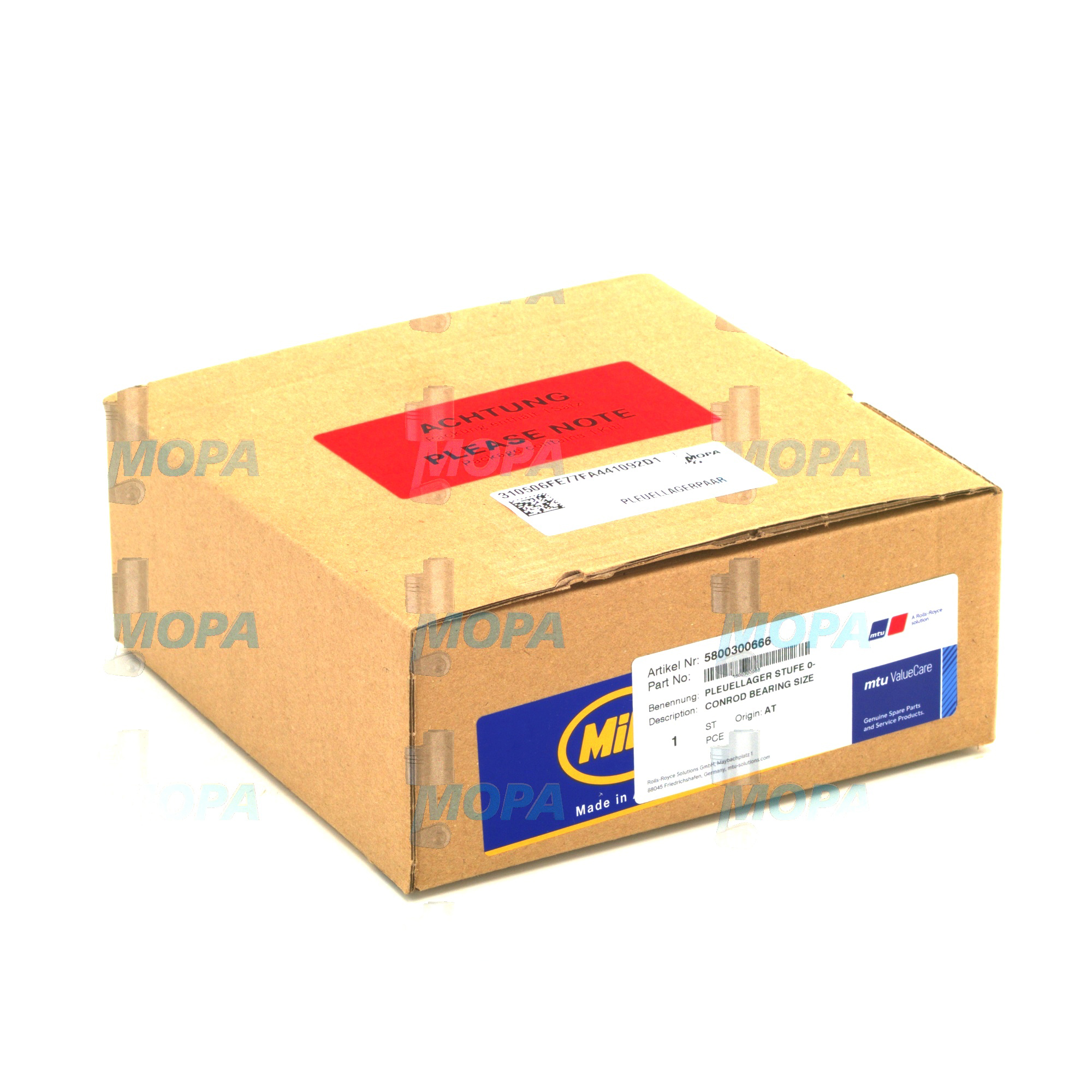 BIG END BEARING PAIR - 5800300666 suitable for MTU engines