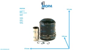 PISTON - 51025017621 suitable for MAN D-engines