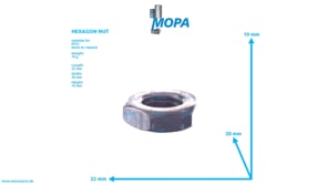 HEXAGON NUT - 000439012200 suitable for MTU engines