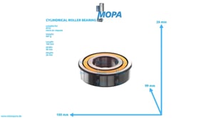 CYLINDRICAL ROLLER BEARING - 0009818901 suitable for MTU engines