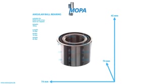 ANGULAR BALL BEARING - 51934100119 suitable for MAN D engines