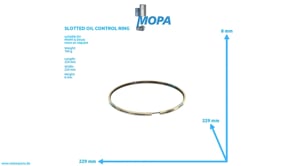 SLOTTED OIL CONTROL RING - 01171495 suitable for MWM & Deutz engines