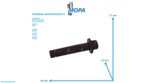 EXTERNAL HEX ROUND BOLT - 51904900021 suitable for MAN D engines