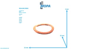 SEALING RING - 000000001070 suitable for MTU engines