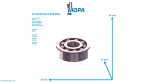 ANGULAR BALL BEARING - 200630012000 suitable for MTU engines