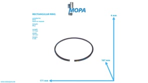 RECTANGULAR RING - 0080375819 suitable for MTU engines