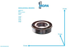 ANGULAR BALL BEARING - 0009813527 suitable for MTU engines