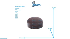 CORE HOLE PLUG - 01165832 suitable for Deutz engines