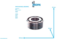 ANGULAR BALL BEARING - 0019813727 suitable for MTU engines