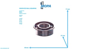 GROOVED BALL BEARING - 01136653 suitable for Deutz engines