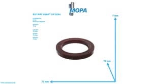 ROTARY SHAFT LIP SEAL - 700386050002 suitable for MTU engines