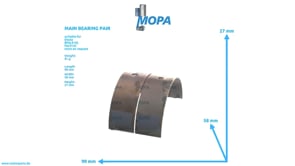 MAIN BEARING PAIR - 04231079 suitable for Deutz engines