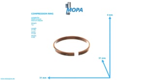 COMPRESSION RING - 01120065 suitable for MWM & Deutz engines