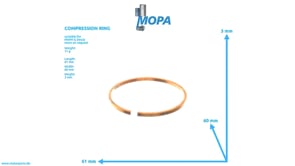 COMPRESSION RING - 01120090 suitable for MWM & Deutz engines