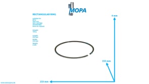 RECTANGULAR RING - 0020371319 suitable for MTU engines