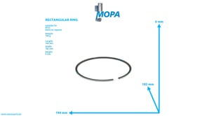 RECTANGULAR RING - 0080372819 suitable for MTU engines