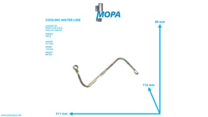 COOLING WATER LINE - 51063035167 suitable for MAN D engines