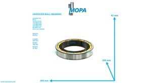 GROOVED BALL BEARING - 5509810725 suitable for MTU engines