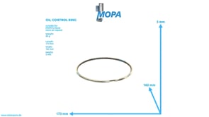 OIL CONTROL RING - 12309190 suitable for MWM & Deutz engines