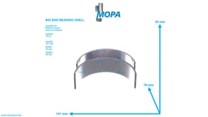 BIG END BEARING SHELL - 12313348 suitable for MWM & Deutz engines