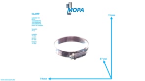 CLAMP - 000000000671 suitable for MTU engines