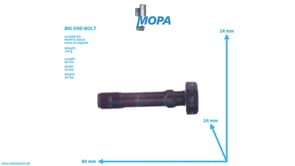 BIG END BOLT - 12161131 suitable for MWM & Deutz engines