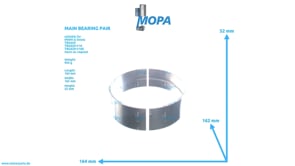 MAIN BEARING PAIR - 12087814 suitable for MWM & Deutz engines